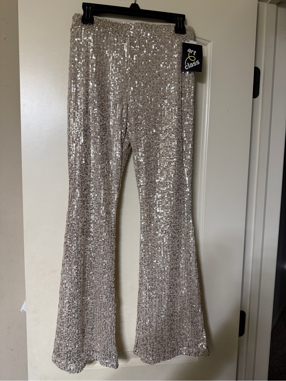 art class Girls Champagne-Sequin Flare Pants